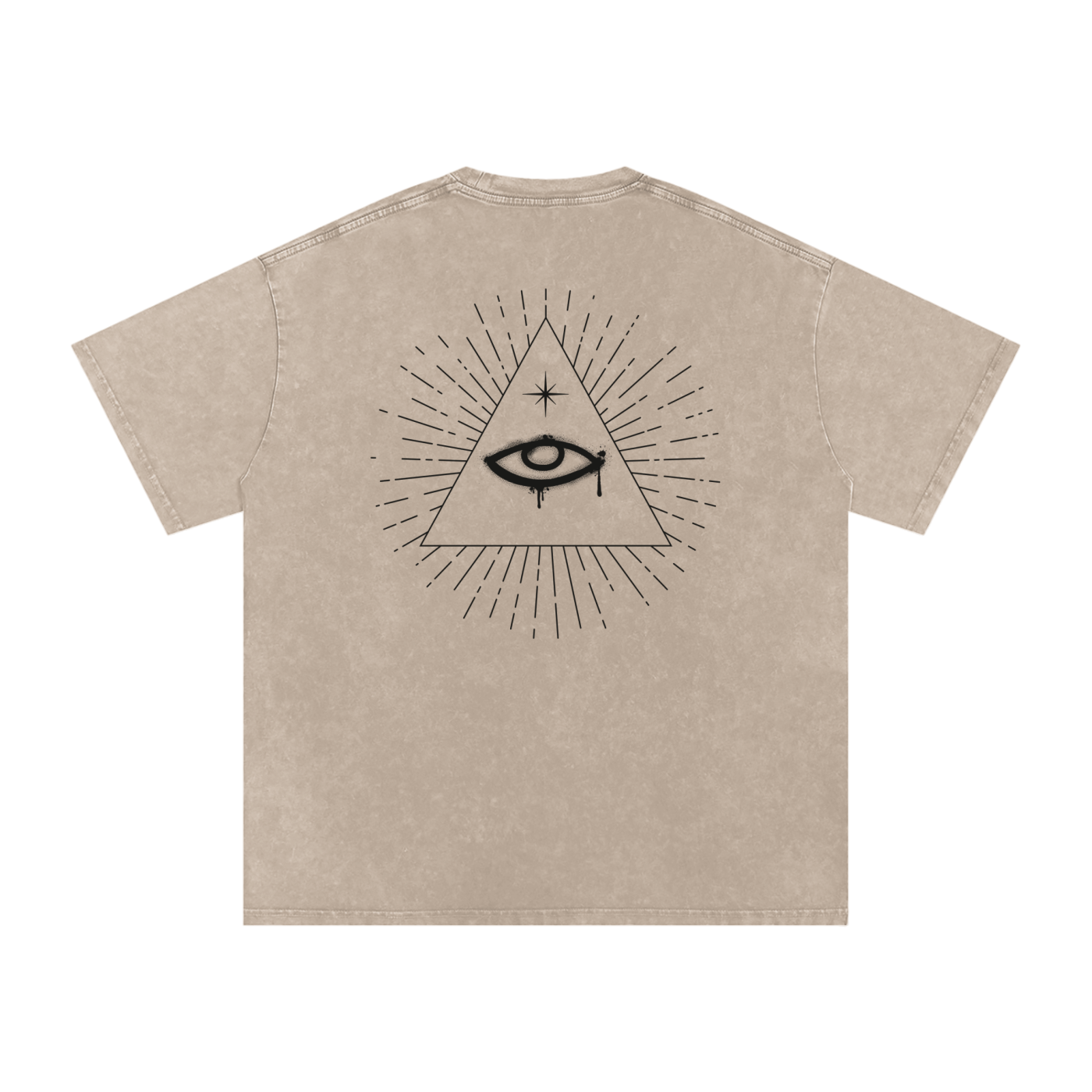 Eye of Providence Washed Oversized  T-Shirt