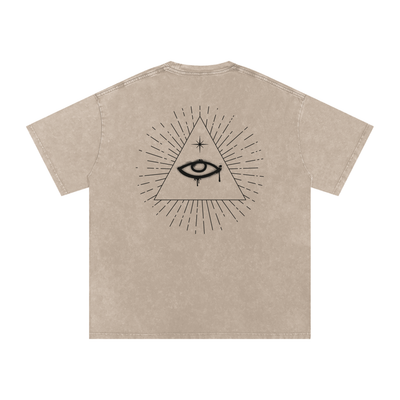 Eye of Providence Washed Oversized  T-Shirt