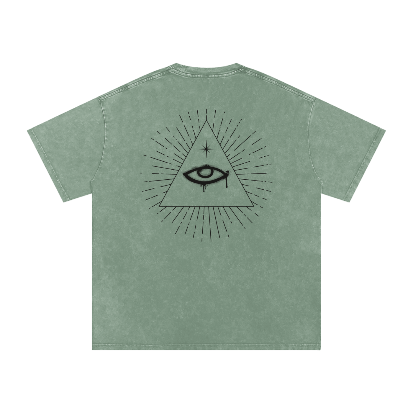 Eye of Providence Washed Oversized  T-Shirt