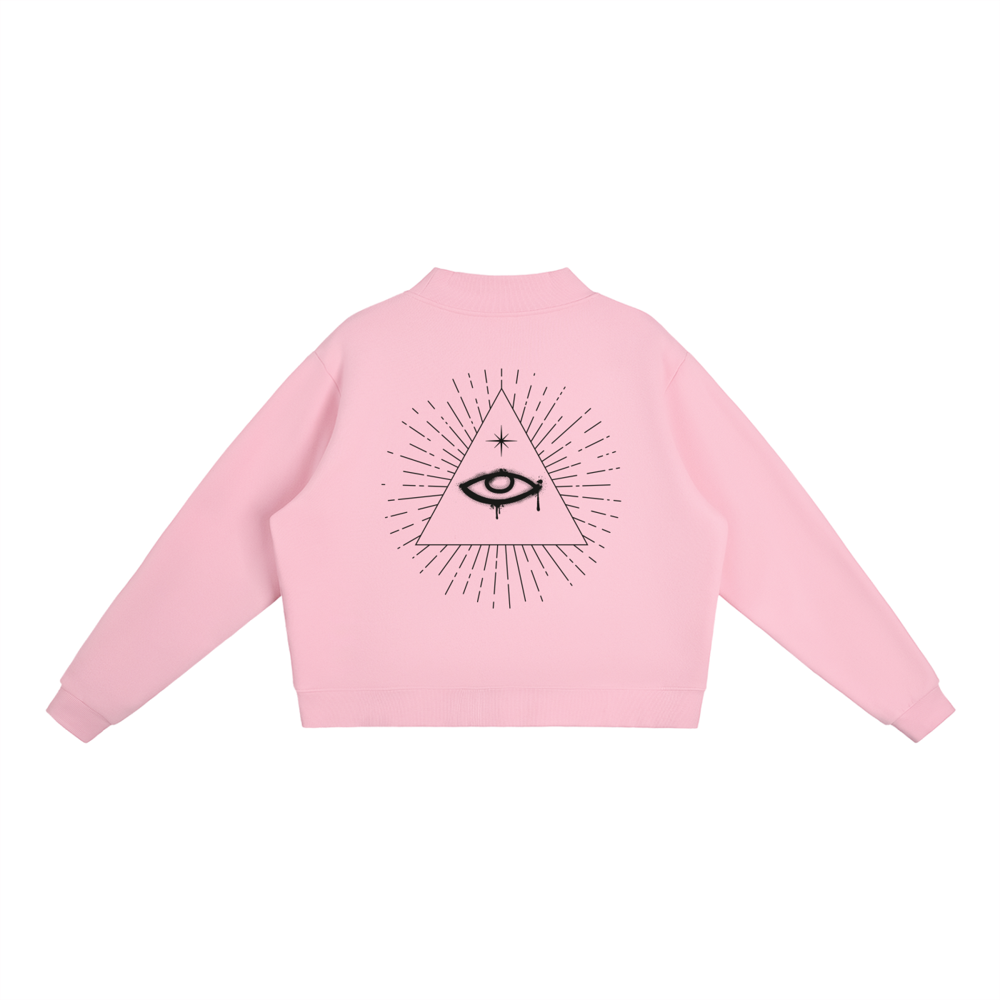 Eye of Providence Mock-Neck Crew Sweatshirt