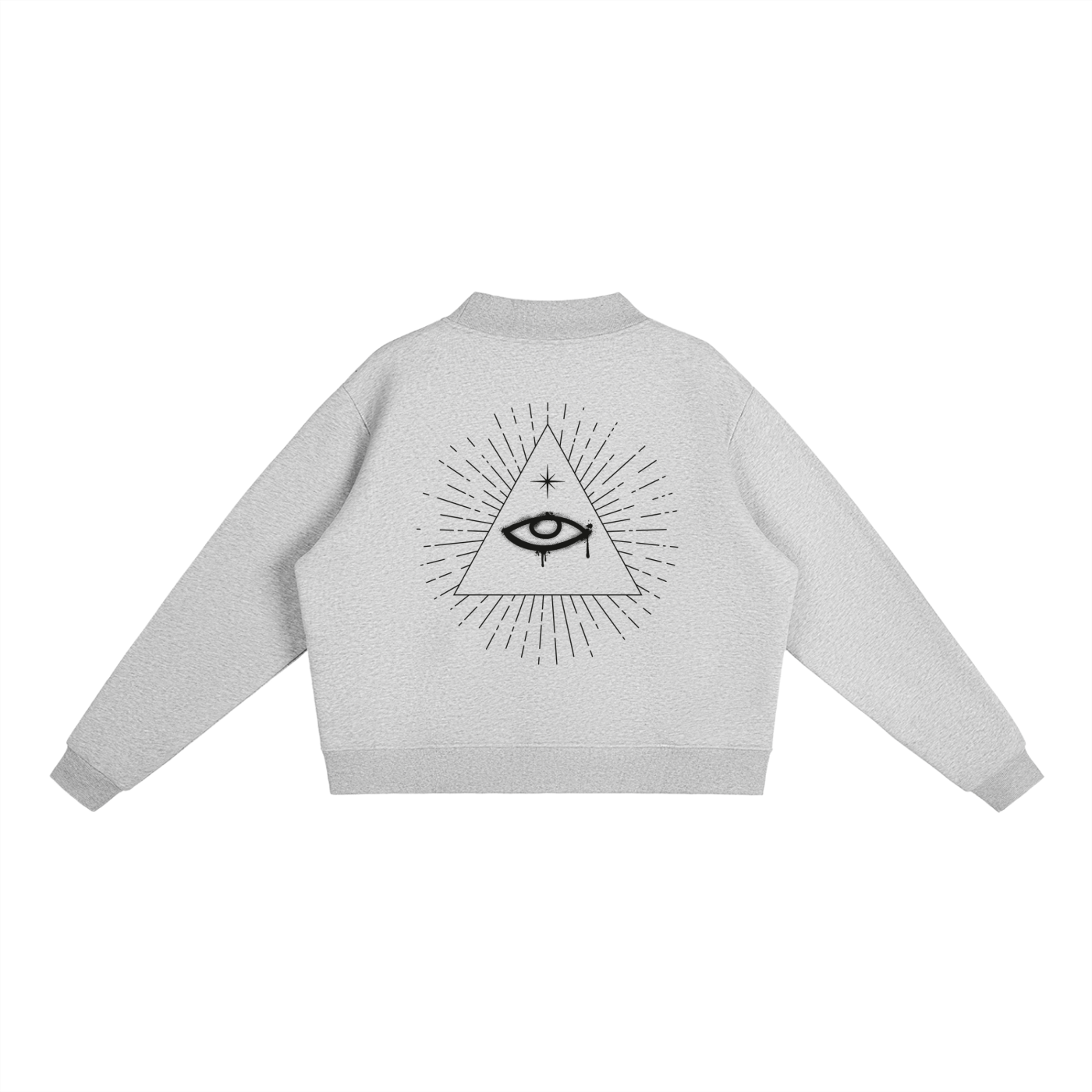Eye of Providence Mock-Neck Crew Sweatshirt