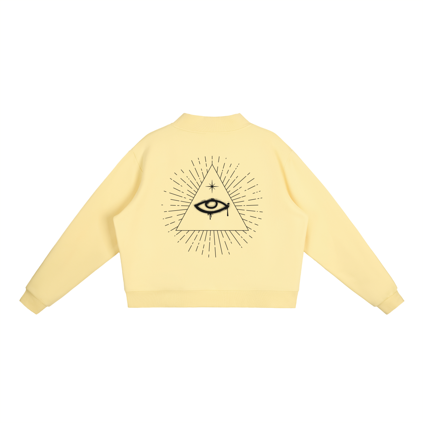 Eye of Providence Mock-Neck Crew Sweatshirt