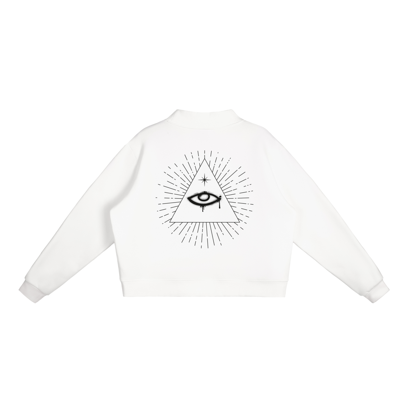 Eye of Providence Mock-Neck Crew Sweatshirt
