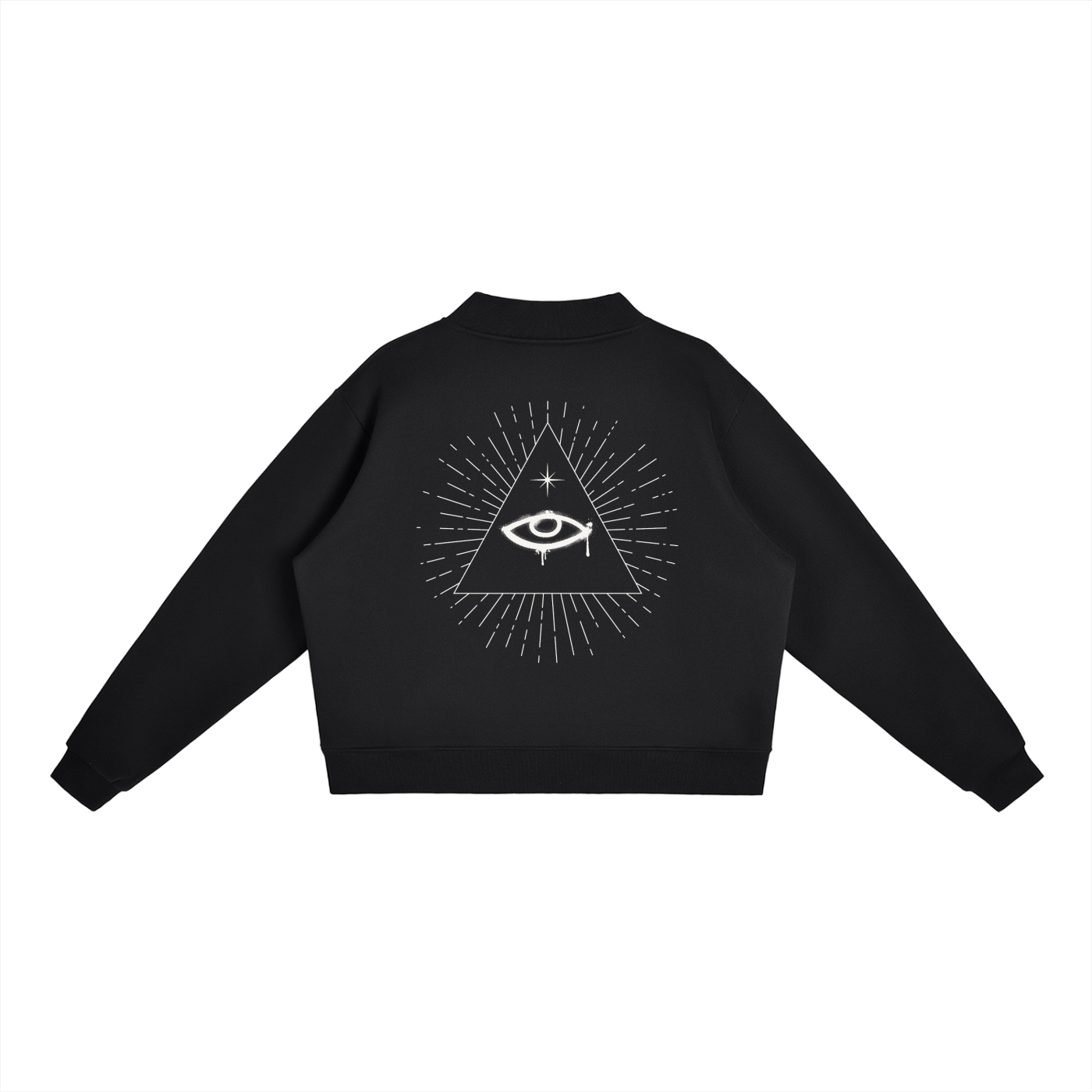 Eye of Providence Mock-Neck Crew Sweatshirt