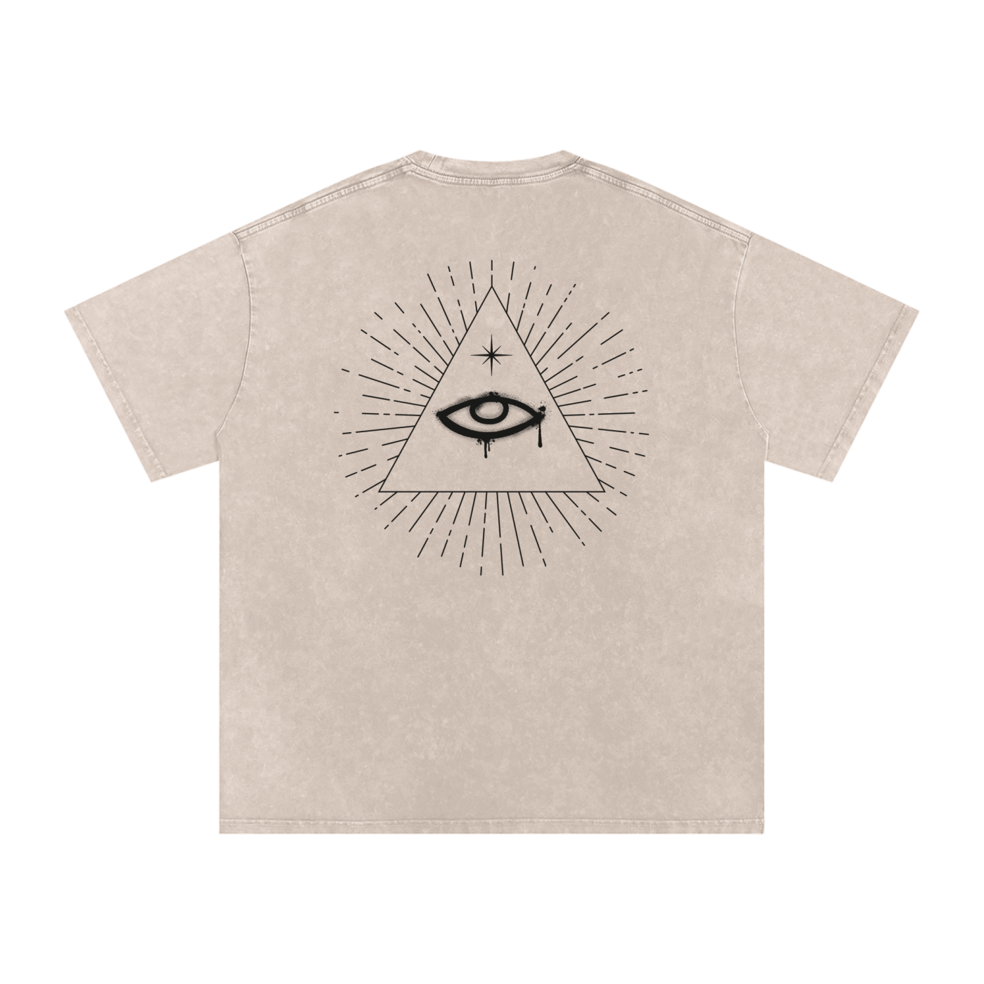 Eye of Providence Washed Oversized  T-Shirt