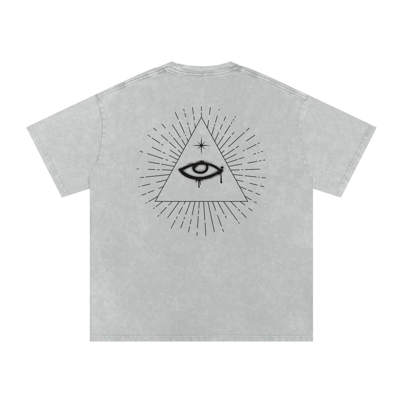 Eye of Providence Washed Oversized  T-Shirt