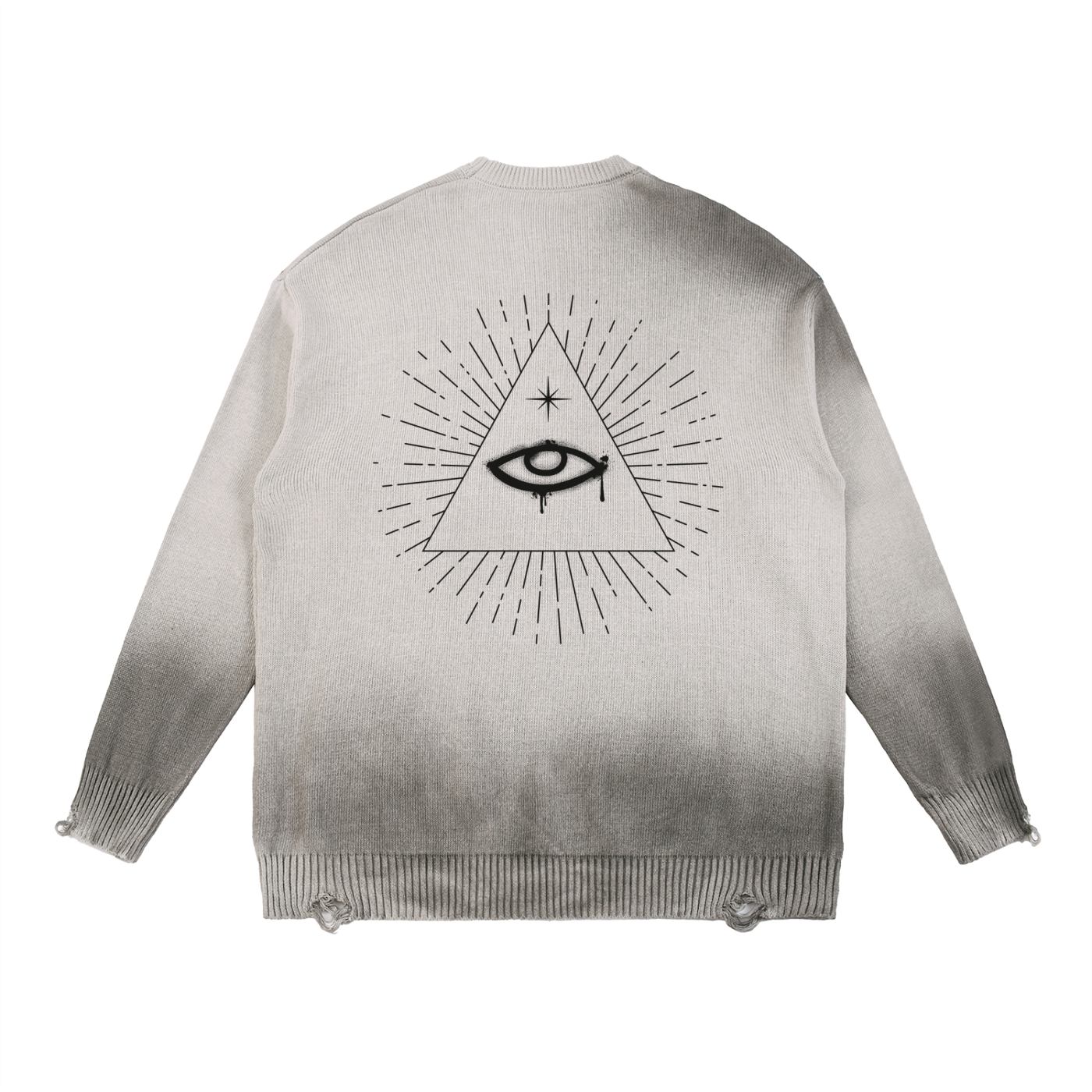 Eye of Providence Ripped Crewneck sweater