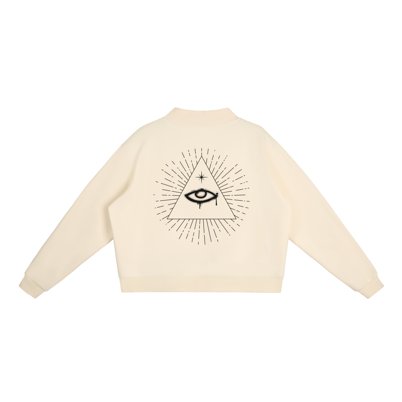 Eye of Providence Mock-Neck Crew Sweatshirt